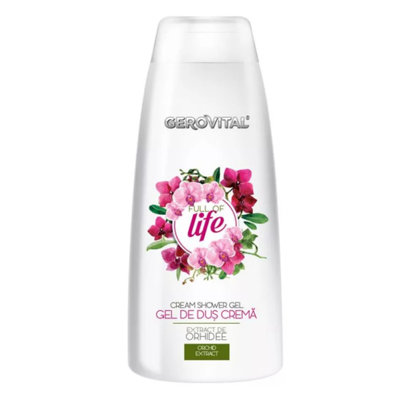 Gel de Dus Gerovital cu Extract de Orhidee, Full of Life, 400 ml