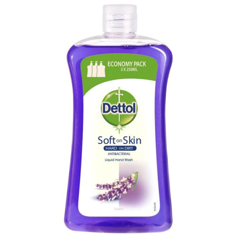 Rezerva Sapun Lichid Antibacterian DETTOL, 750 ml, Aroma Floare de Liliac