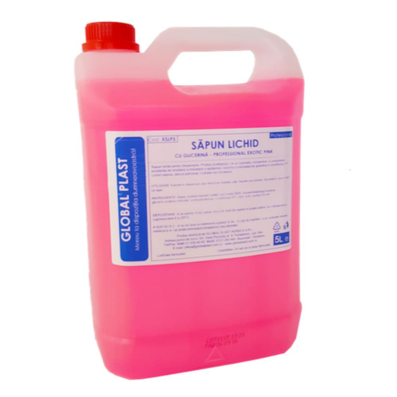 Sapun Lichid cu Glicerina 5L, Parfumat, Roz