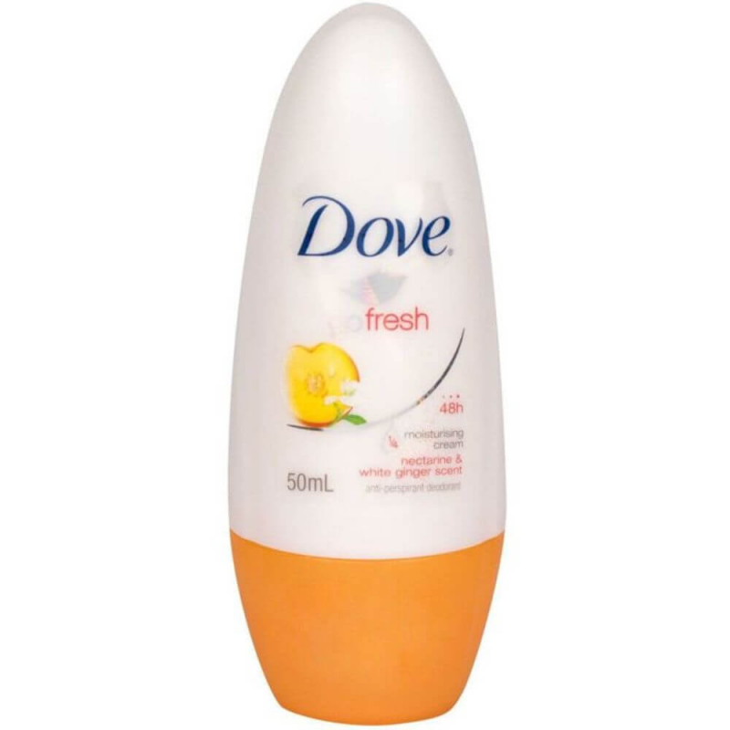 Deodorant Roll-On Dove Fresh Nectarine&White Ginger, 50 ml, Protectie 48 h