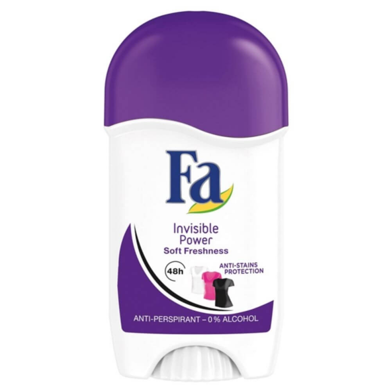 Deodorant Stick Solid FA Invisible Power, 50 ml, Protectie 48h