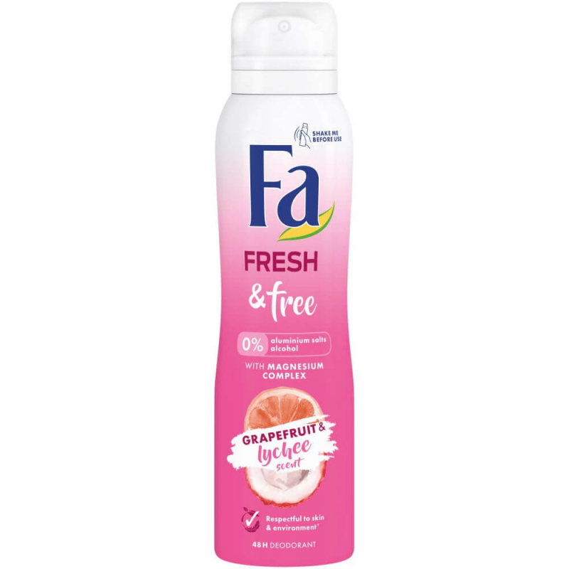 Deodorant Spray FA, Grapefruit & Lychee, 150 ml, 48 h Protectie, Formula Vegana