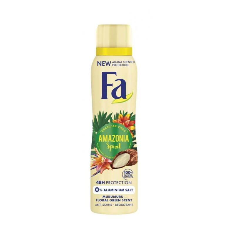 Deodorant Spray FA, Amazonia Spirit, 150 ml, 48 h Protectie, Formula Vegana