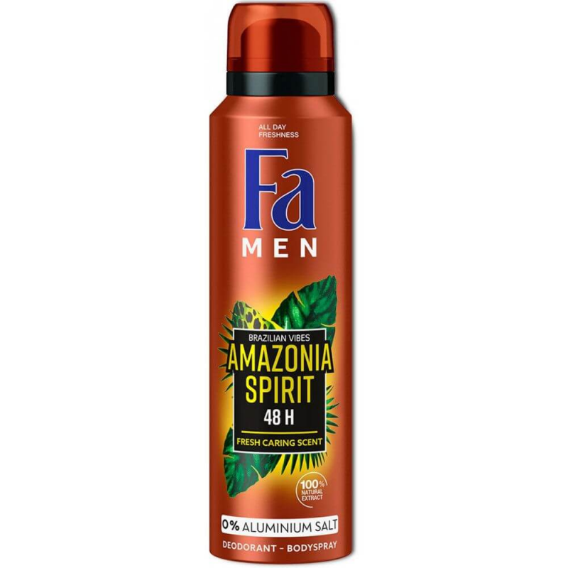 Deodorant Spray Fa Men Amazonia Spirit, 150 ml, 48 h Protectie, Formula Vegana