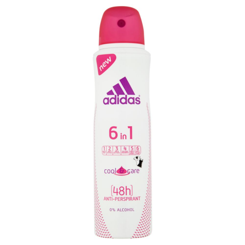 Spray Deodorant Adidas Cool & Care 6 in 1, 150 ml, Pentru Femei