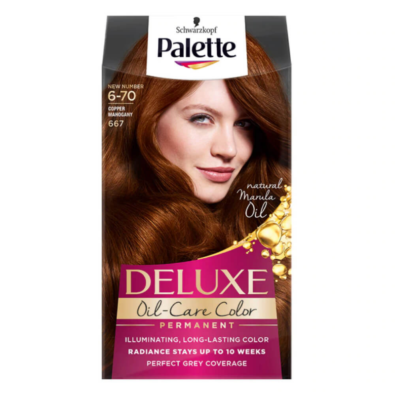 Vopsea de Par Permanenta PALETTE Deluxe 6-70, Copper Mahogany, 135 ml