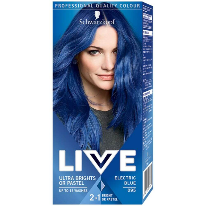 Vopsea Par Semipermanenta LIVE Ultra Brights or Pastel, 095 Electric Blue, 80 ml