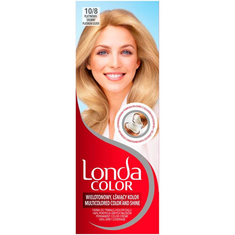 Vopsea de Par Permanenta Londa Color Blend 10/8, 110 ml, Blond Argintiu