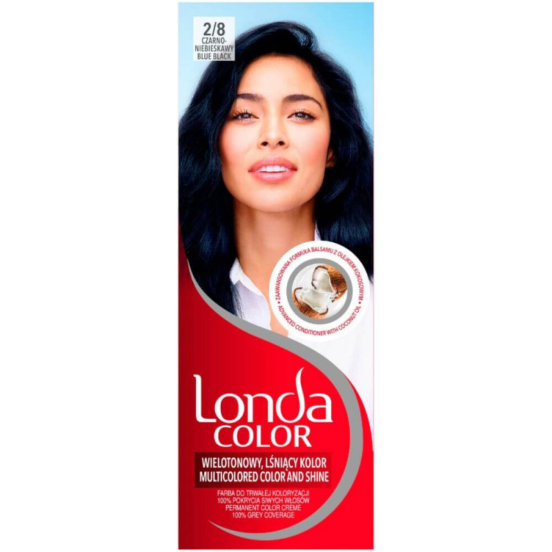 Vopsea de Par Permanenta Londa Color Blend 2/8, 110 ml, Negru Albastrui