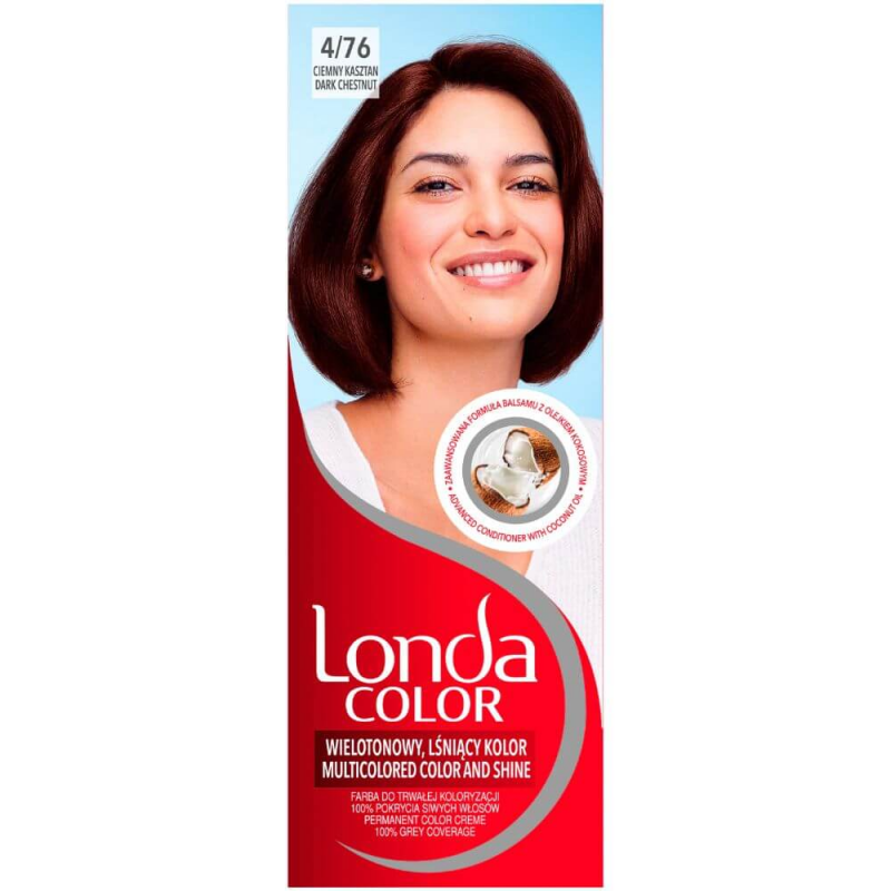 Vopsea de Par Permanenta Londa Color Blend 4/76, 110 ml, Castaniu Inchis