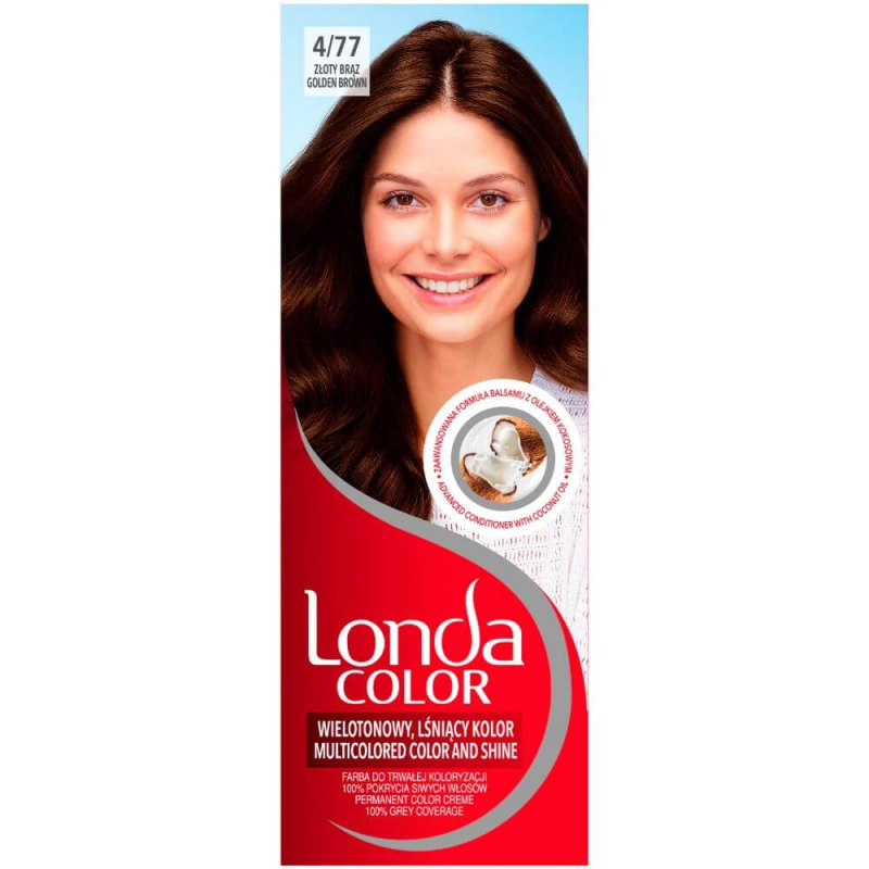 Vopsea de Par Permanenta Londa Color Blend 4/77, 110 ml, Saten Auriu