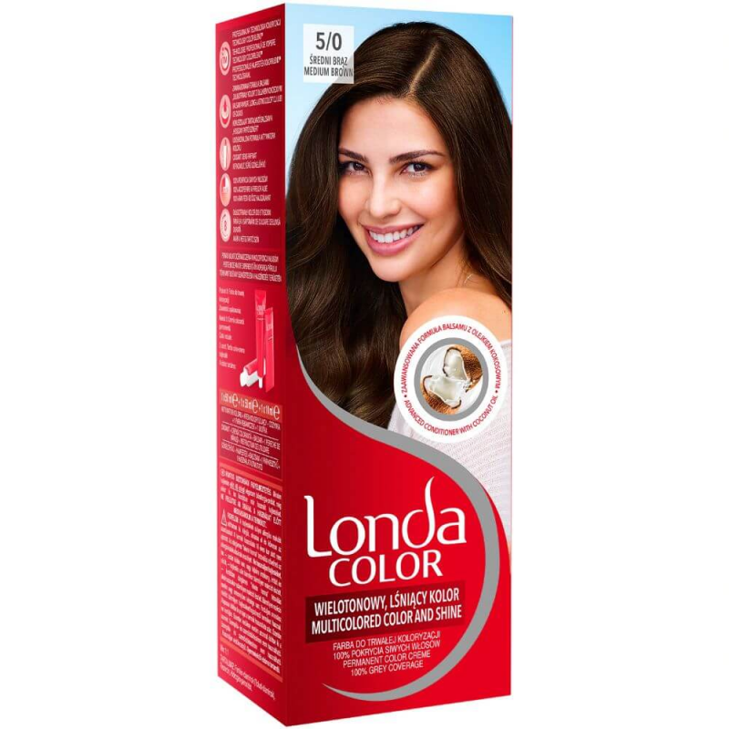 Vopsea de Par Permanenta Londa Color Blend 5/00, 110 ml, Saten Mediu