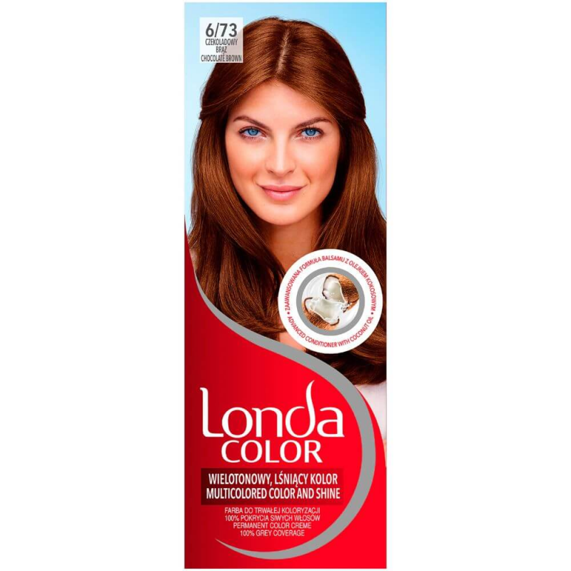 Vopsea de Par Permanenta Londa Color Blend 6/73, 110 ml, Saten Ciocolatiu