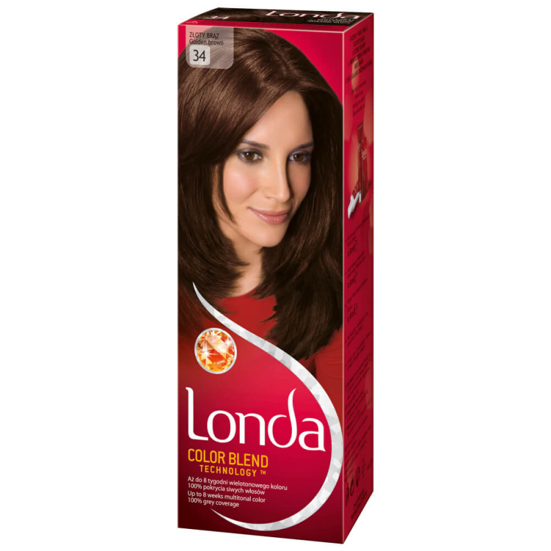 Vopsea de Par Permanenta Londa Color Blend 34, Saten Auriu, 110 ml