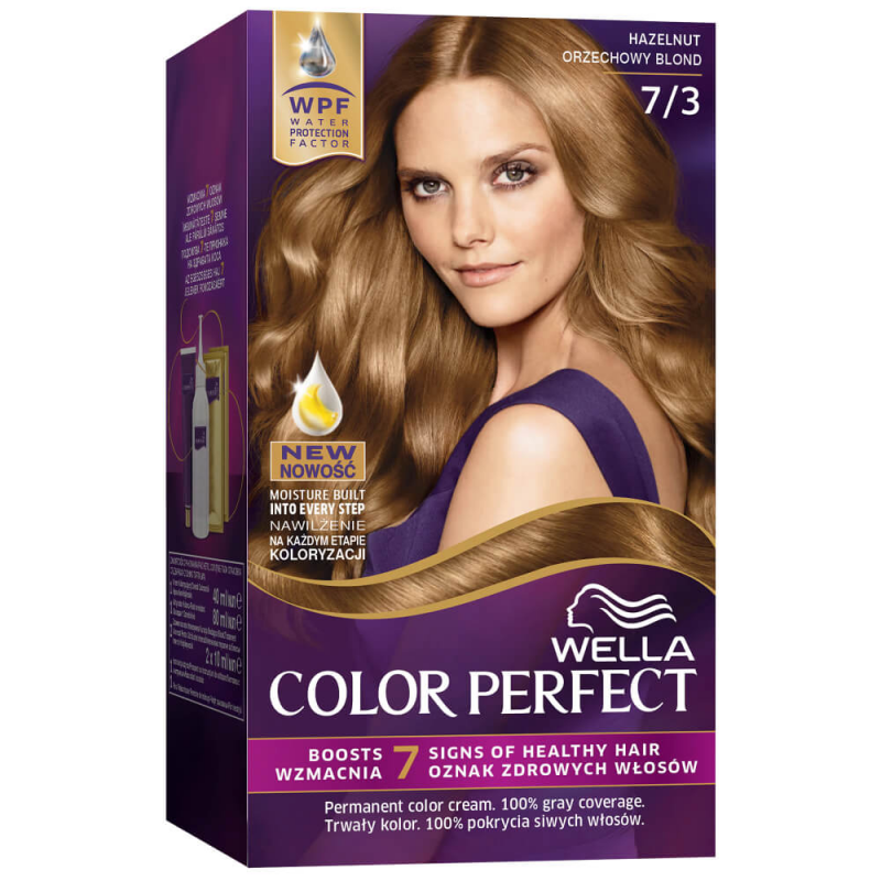 Vopsea de Par Permanenta Wella Color Perfect 7/3, Aluna, 140 ml, Cu Amoniac