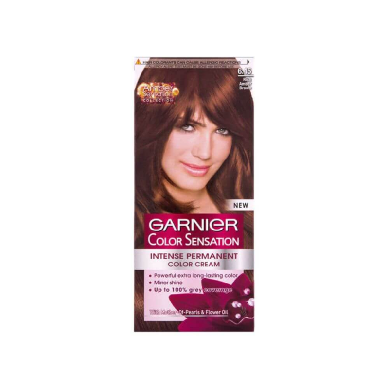 Vopsea de Par Permanenta Garnier Color Naturals Rich Amber Brown 6.45, 110 ml