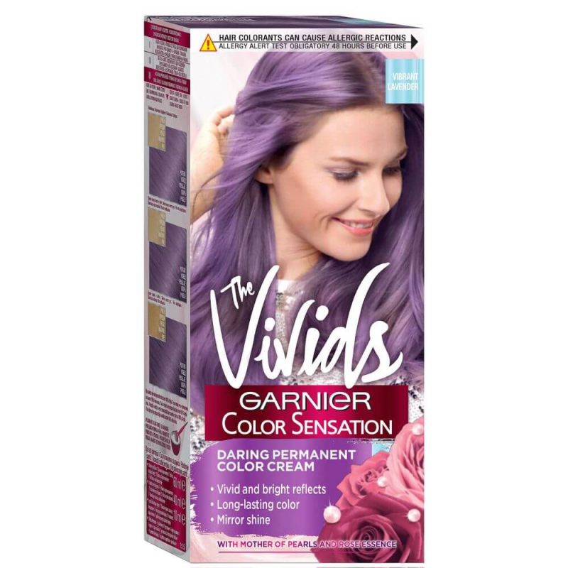 vopsea de par garnier color sensation catalog Vopsea de Par Permanenta Garnier Color Sensation 7.21, 110 ml, Vibrant Lavender