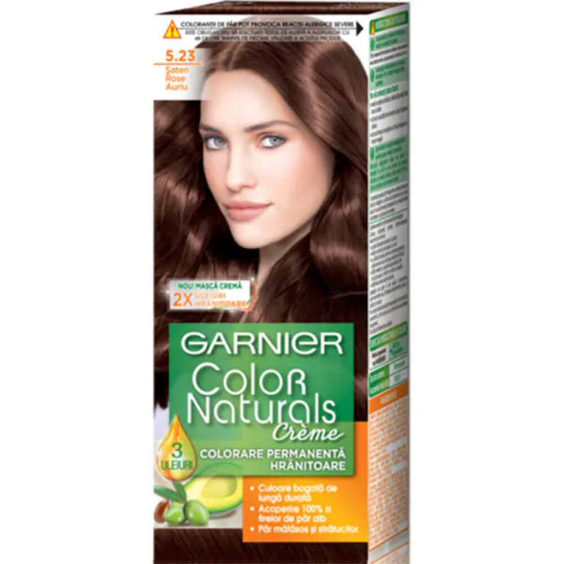 Vopsea Permanenta de Par 5.23 Saten Rose, Garnier Color Naturals, 110 ml