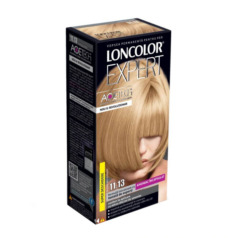 Vopsea de Par Permanenta LONCOLOR Expert AOE TECH 11.13, 130 ml, Blond Bej Suprem