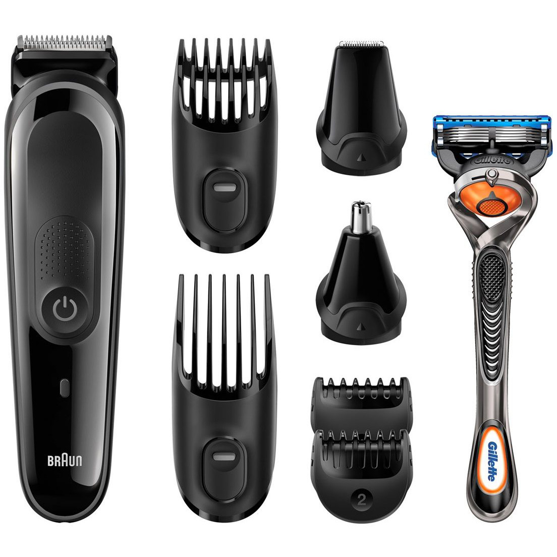 Set de ingrijire multifunctional Braun MGK3060 8-in-1, Acumulator, Negru + Aparat Gillette ProGlide Fusion