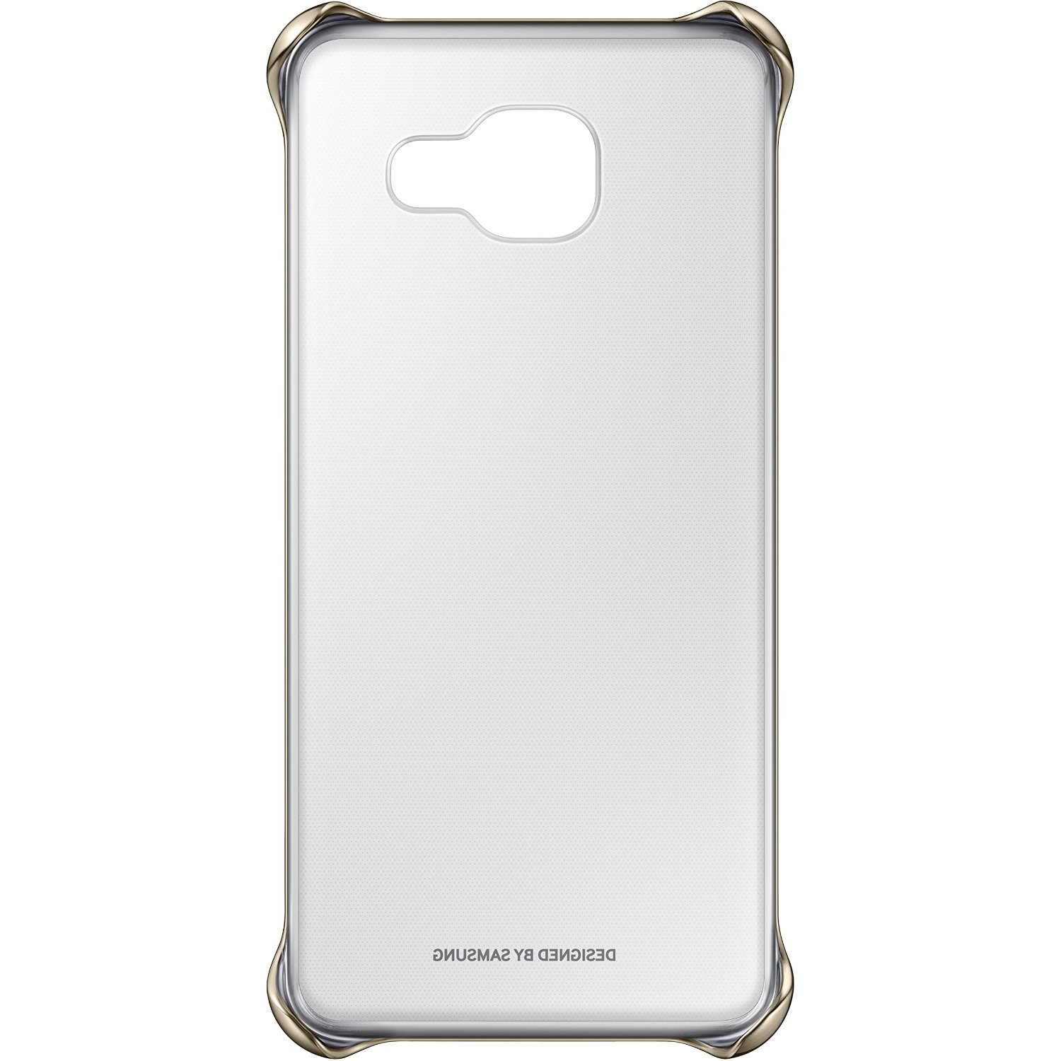 Carcasa de protectie Clear Cover Samsung pentru Galaxy A5 2016, Auriu