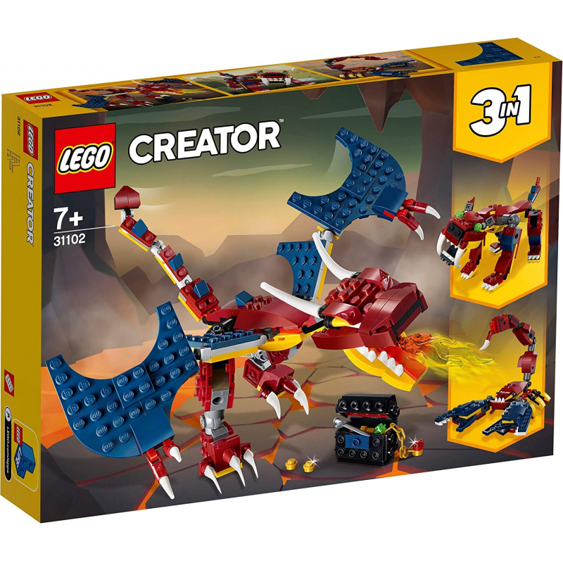 LEGO Creator - Dragon de foc 3 in 1, 31102