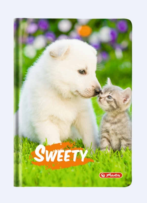 Agenda A6 Nedatata Sweety 352 File Motiv Puppy And Kitten