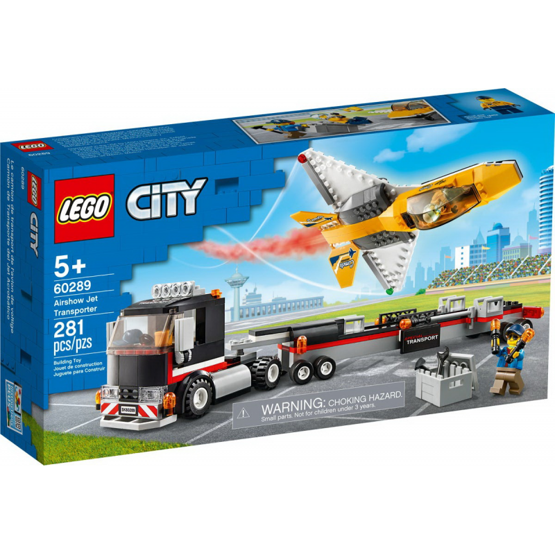 LEGO City Transportor De Avion Cu Reactie Pentru Spectacol Aviatic 60289