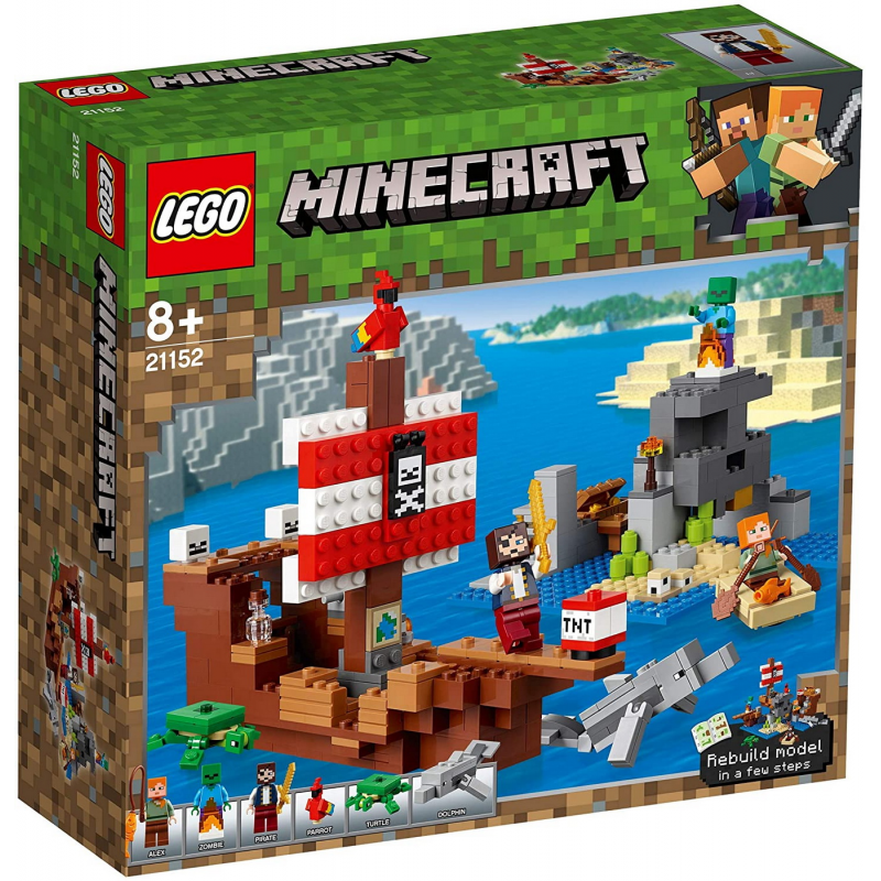 marea aventura lego 2 dublat in romana LEGO Minecraft Aventura Corabiei De Pirati 21152