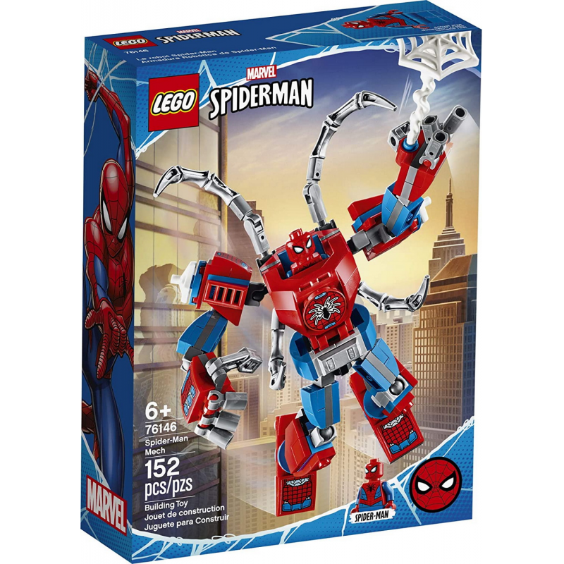 omul paianjen in lumea paianjenului online dublat in romana LEGO Super Heroes Marvel Spider-Man Robot Omul Paianjen 76146