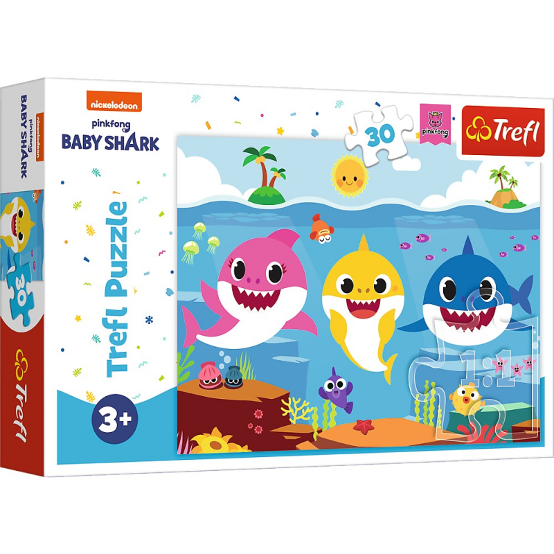 Puzzle Trefl 30 Baby Shark Lumea Rechinilor