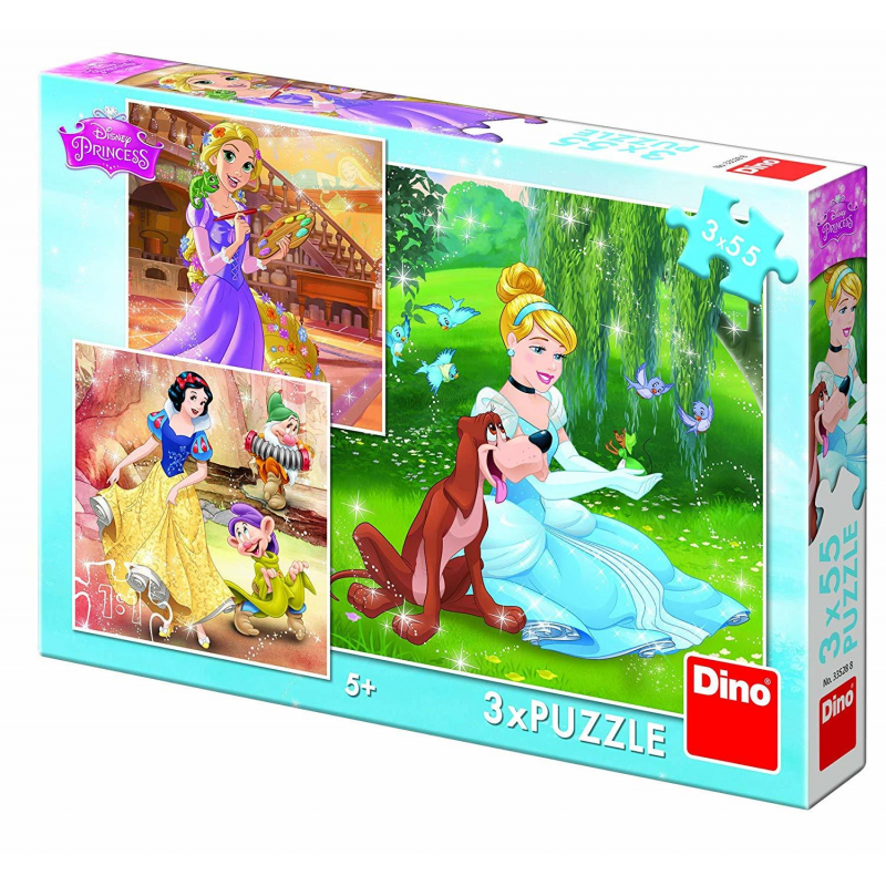 Puzzle 3 in 1 - Printese jucause (55 piese)