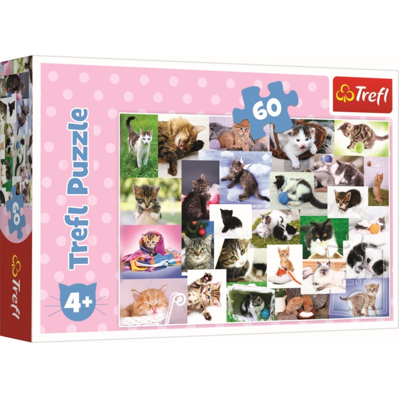 Puzzle Trefl, O lume a pisicilor, 60 piese