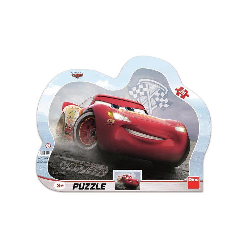 desene animate cu fulger mcqueen în română Puzzle cu rama - Cars 3: Fulger McQueen (25 piese)