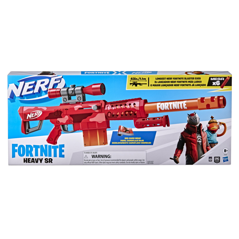 Blaster Nerf Fortnite - Heavy SR,  6 proiectile