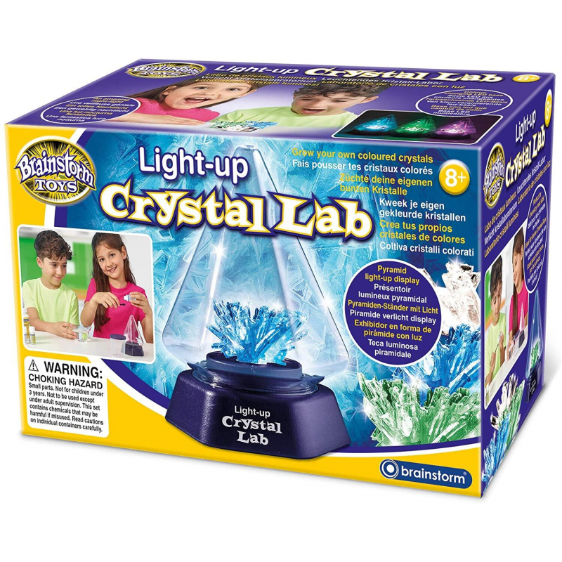 Joc educativ Brainstorm, Set experimente - Cristal cu LED