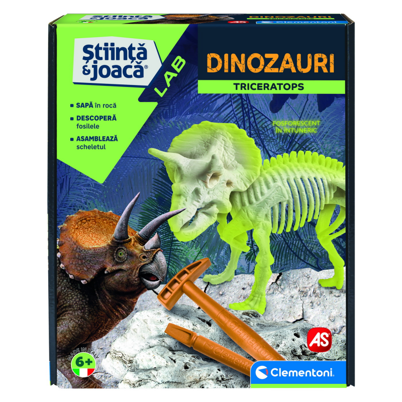 Set de joaca Clementoni - Descopera dinozaurul triceratops