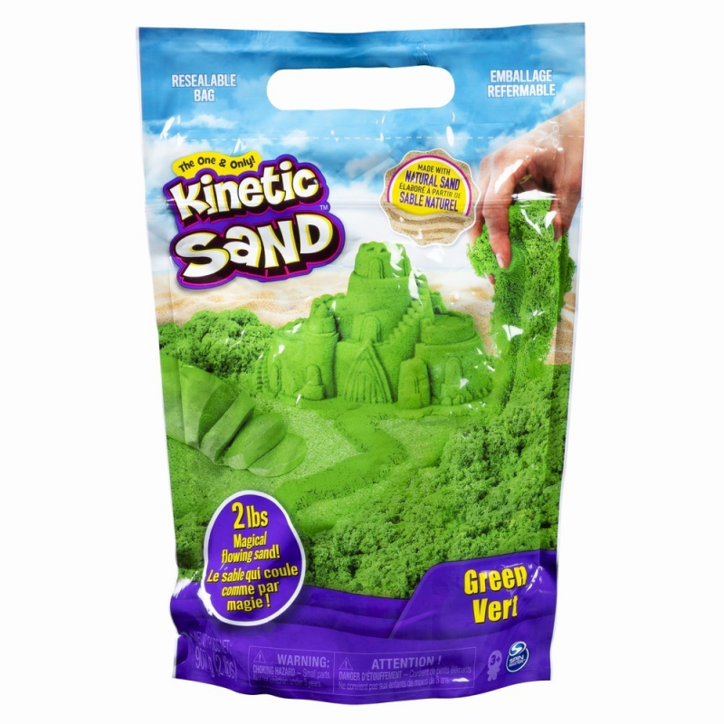 Nisip magic Kinetic Sand, 900 g, Verde