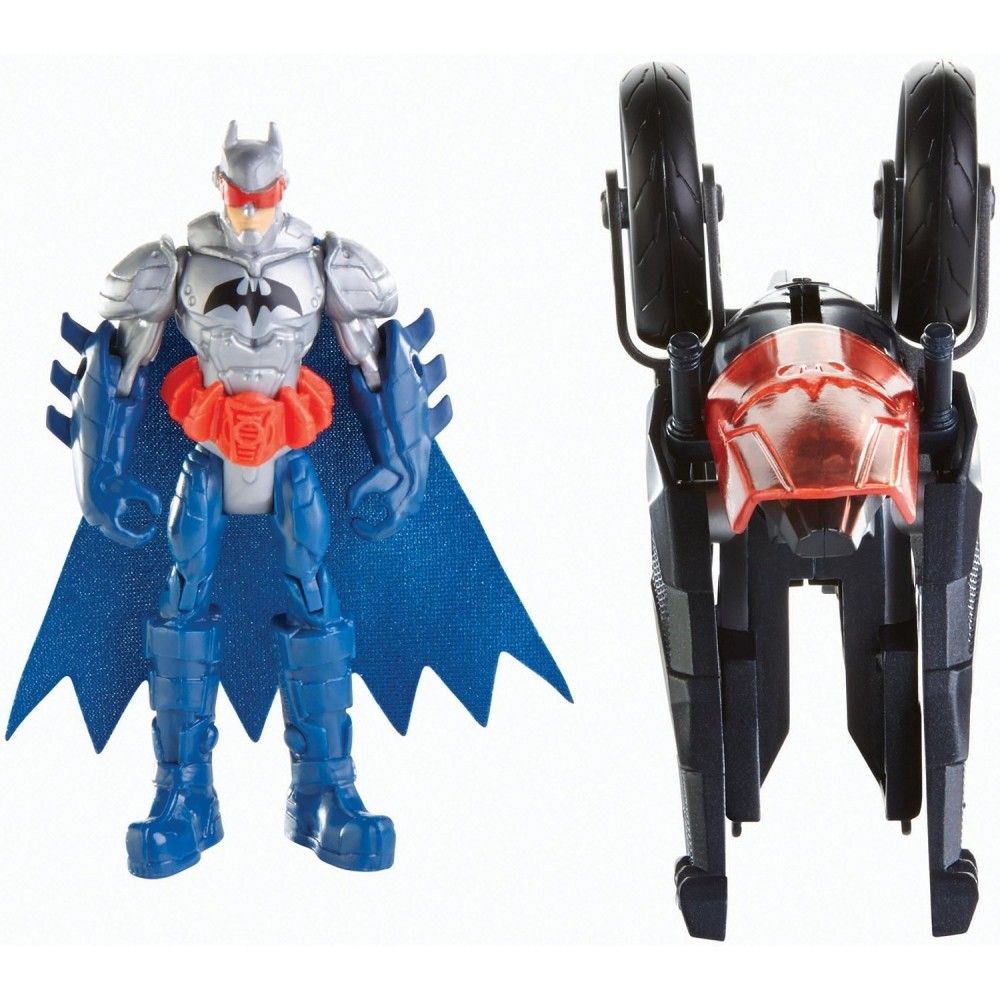 Set Figurina Mattel Batman si motocicleta transformabila