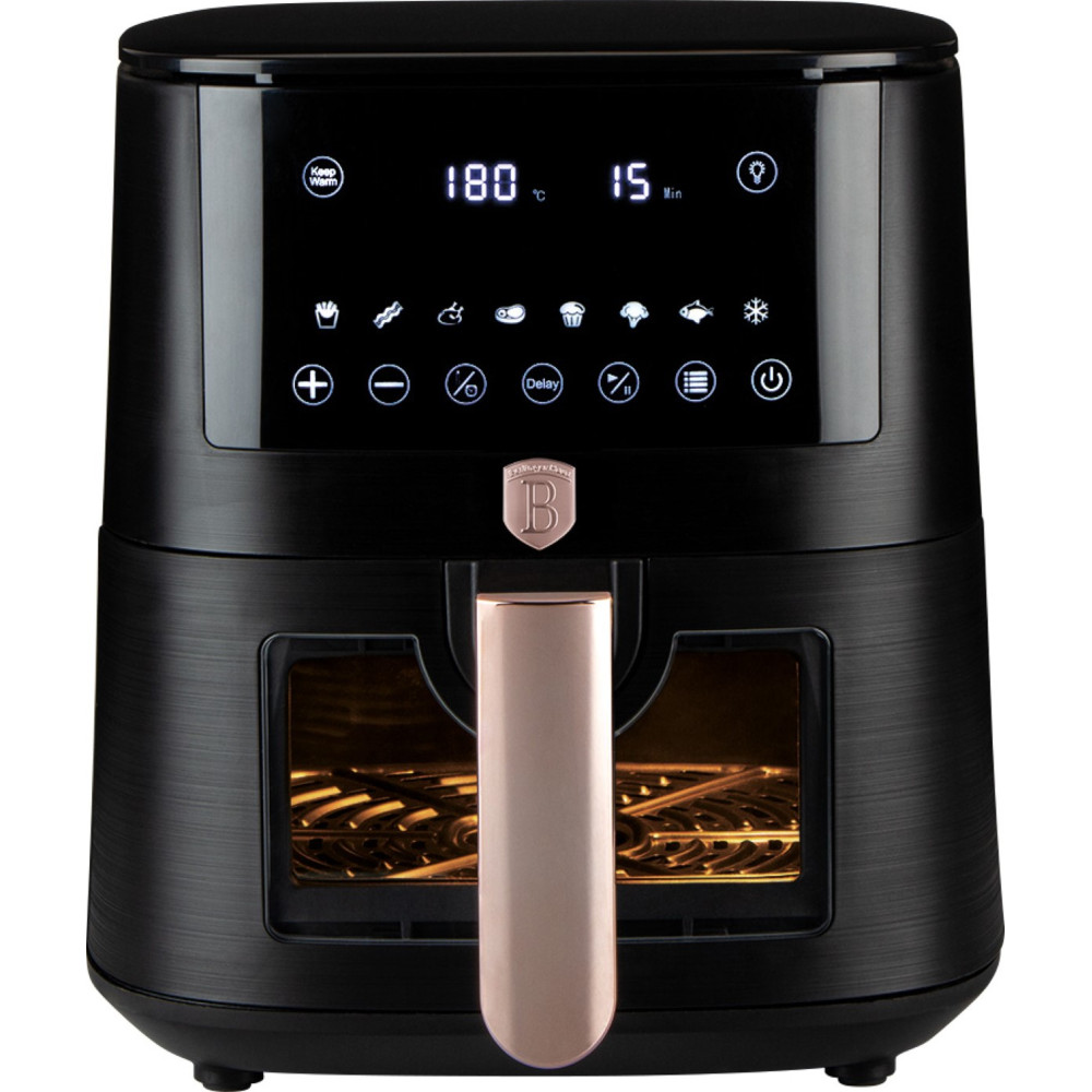 Friteuza aer cald, capacitate mare 8 l Airfryer Black Rose Berlinger Haus BH 9604