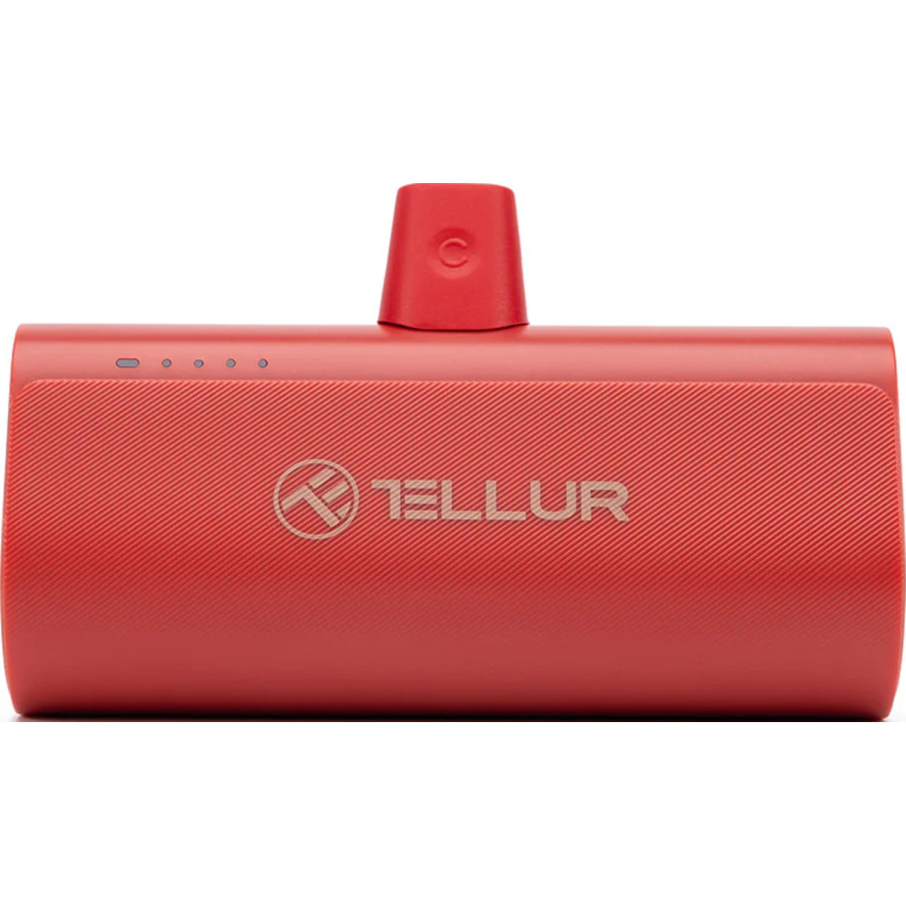 Acumulator extern Tellur TLL158411, 5000 mAh, QC3.0 22.5W + PD20W, USB - C, Rosu