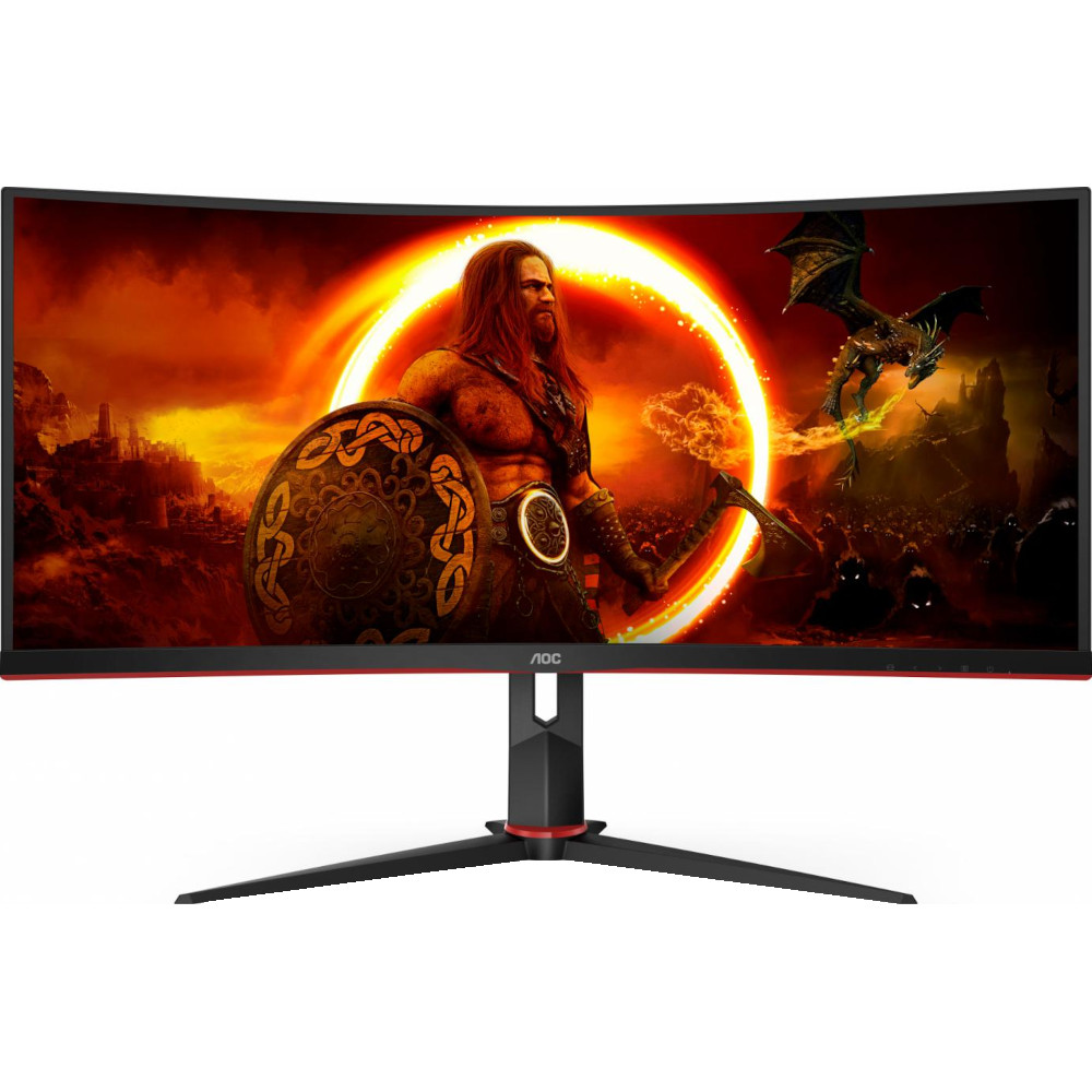 Monitor Gaming Curbat AOC CU34G2XP/BK, 34", Panel VA, LED, 3440x1440, 180Hz, 430 cd/mp, Negru