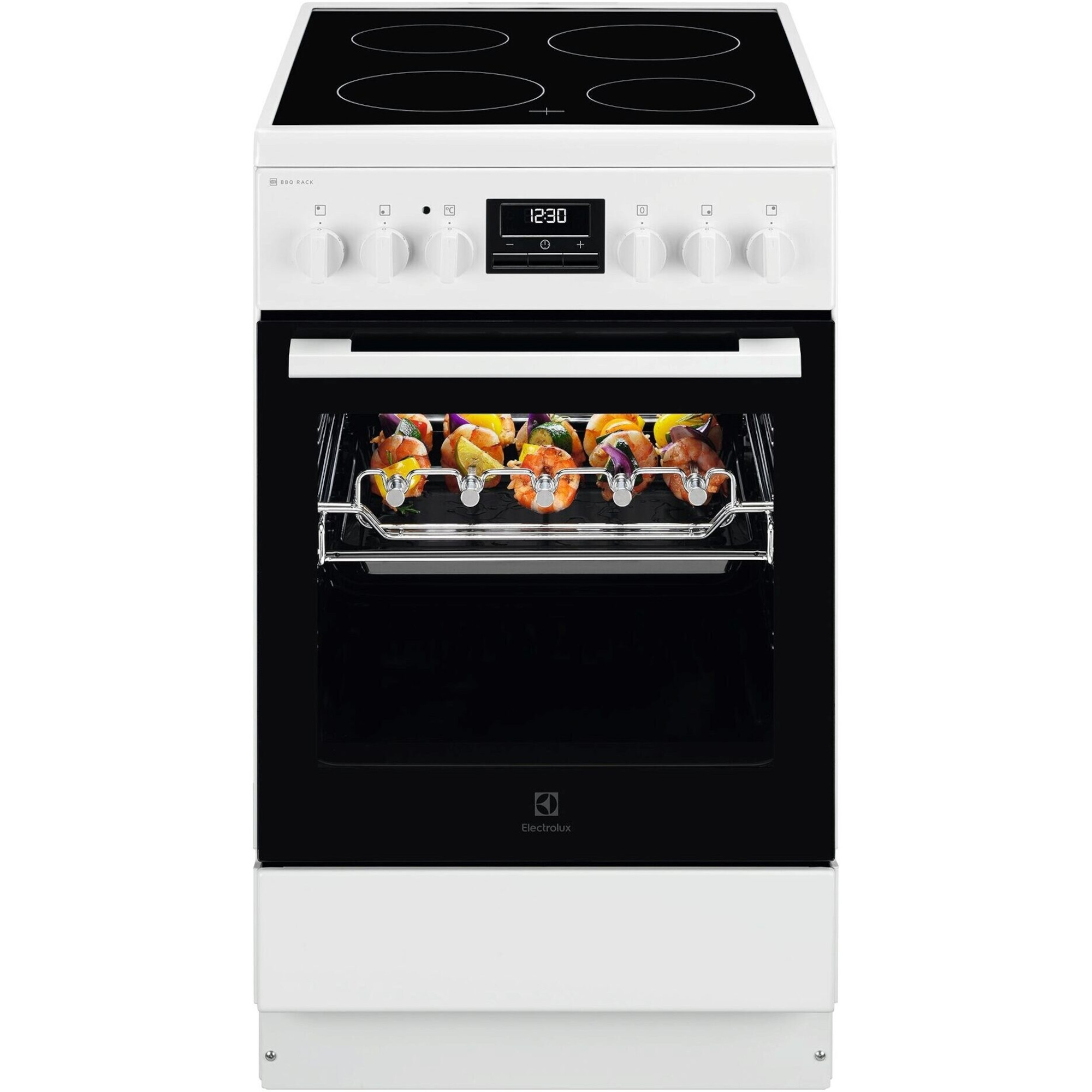 Aragaz electric Electrolux LKR540267W, 50 cm, 4 zone de gatire, Alb