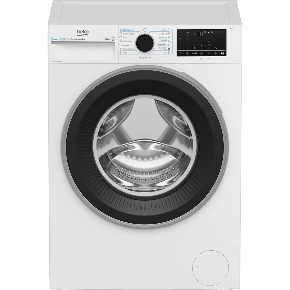 Masina de spalat rufe Beko B3WFU49415WBES, 9 kg, 1400 RPM, EnergySpin, Alb, Clasa A