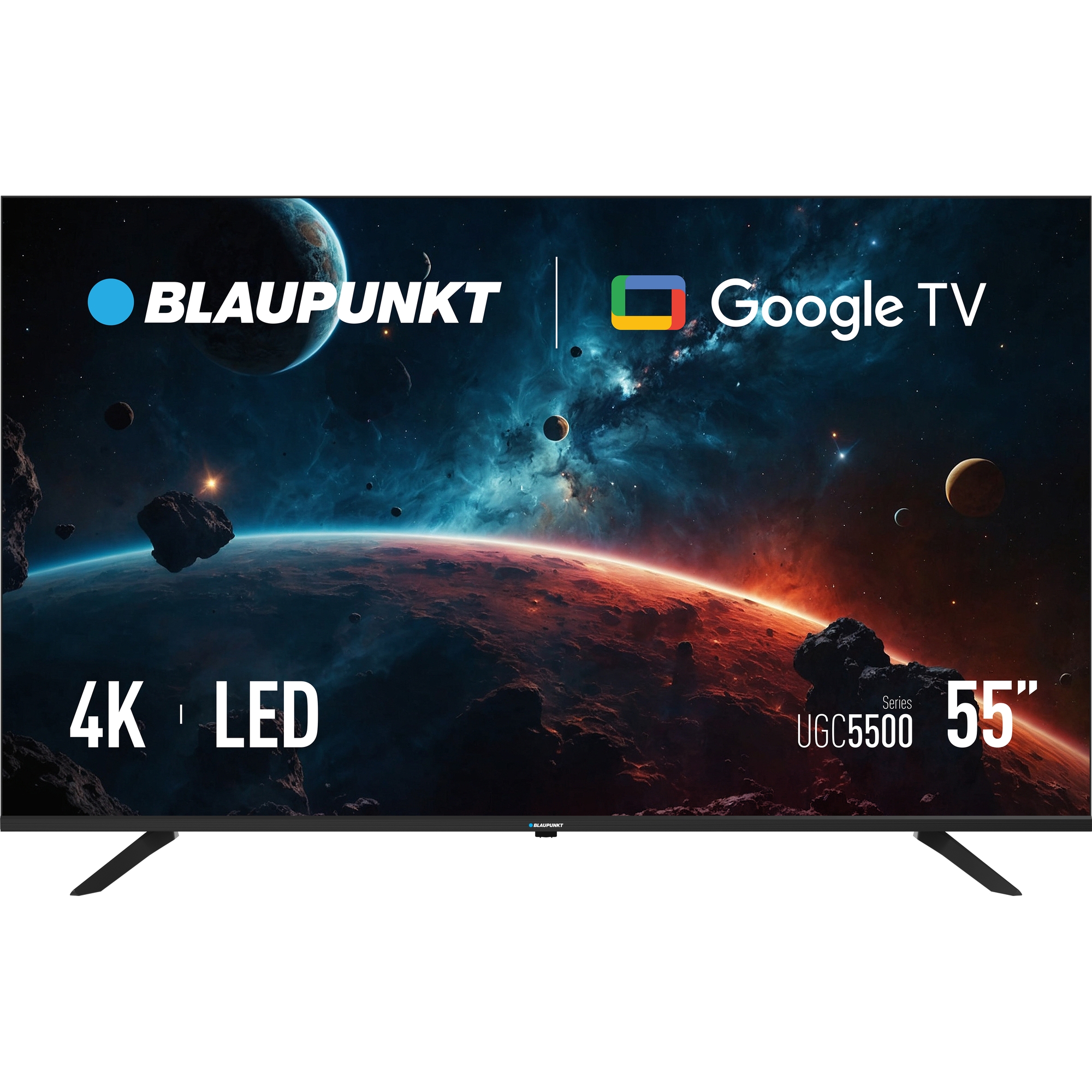 Televizor Smart Blaupunkt 55UGC5500S, 139 cm, 4K, Google TV, Bluetooth, Wi-Fi, Clasa G