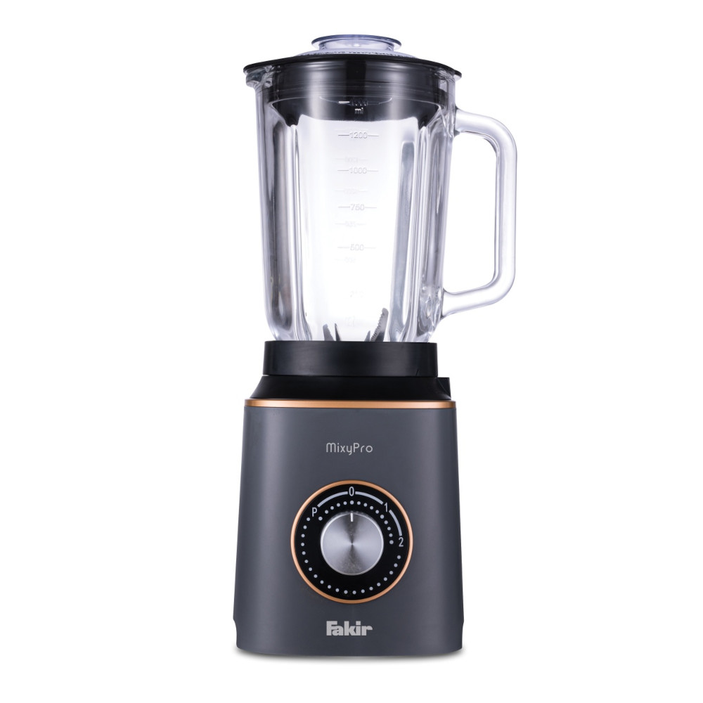 Blender Fakir Mixypro 1.5L, Vas rezistent din sticla, 3 Programe, Lama cu 6 cutite, 800W, Antracit