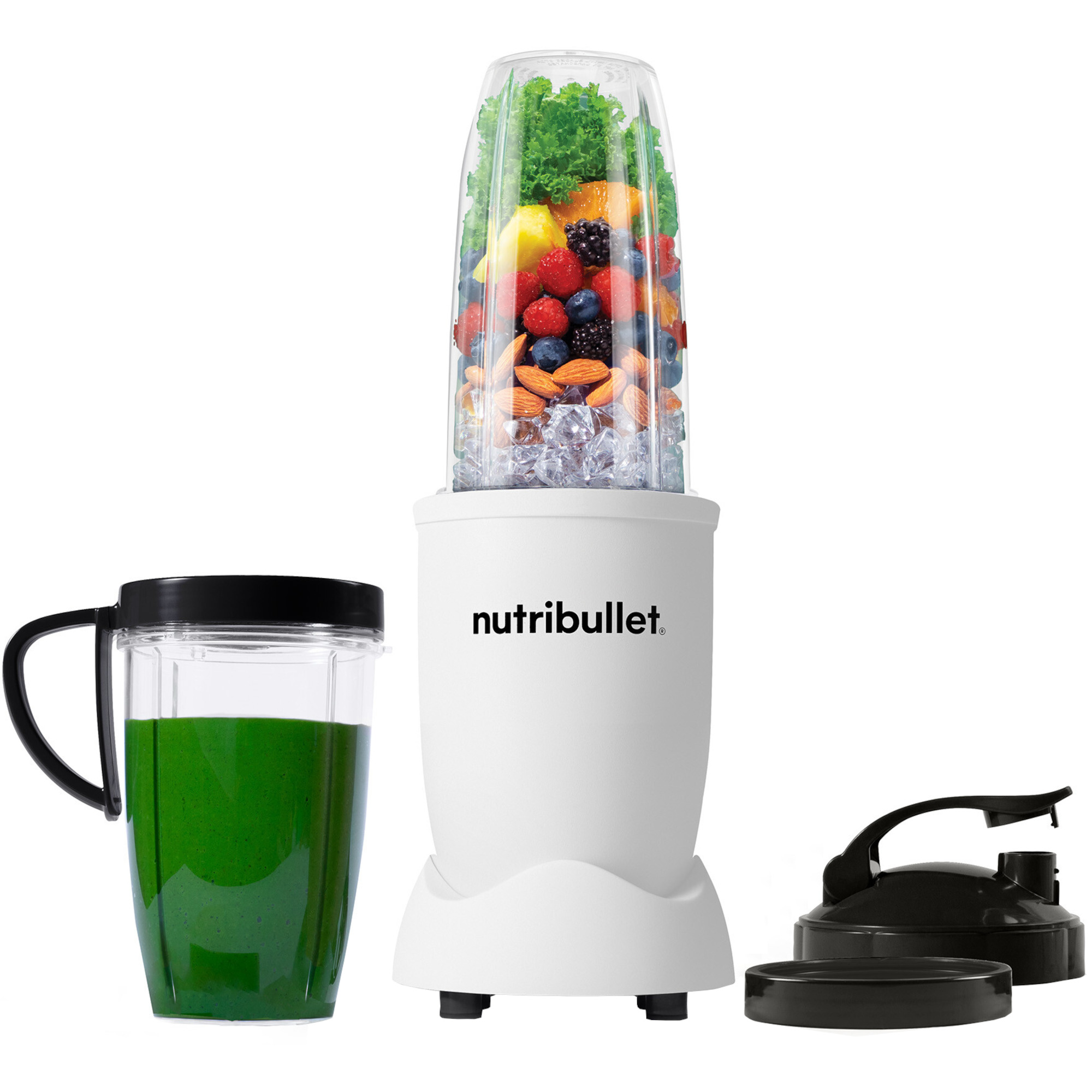 Blender Nutribullet Pro NB907MAW, 900 W, 1 viteza, 5 accesorii, Alb