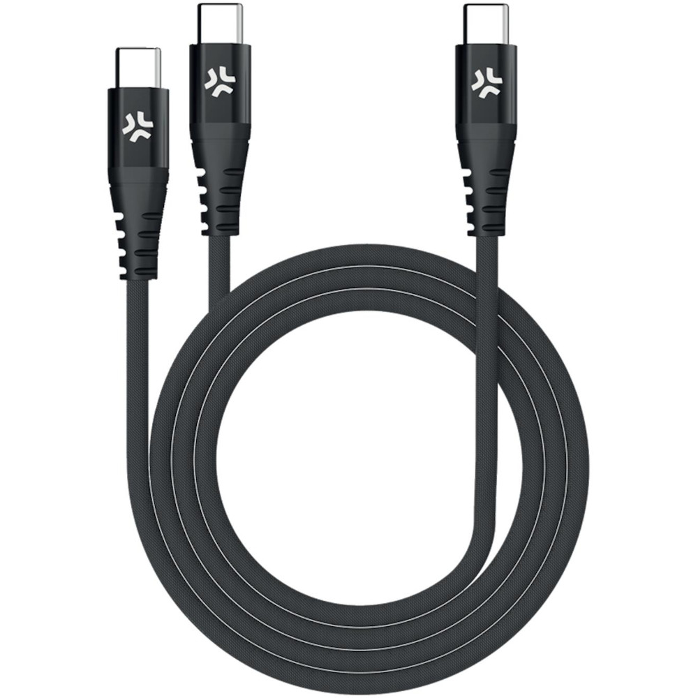 Cablu de date Celly PowerDelivery USB-C to 2 x USB-C, 100W, 1.3m, Negru