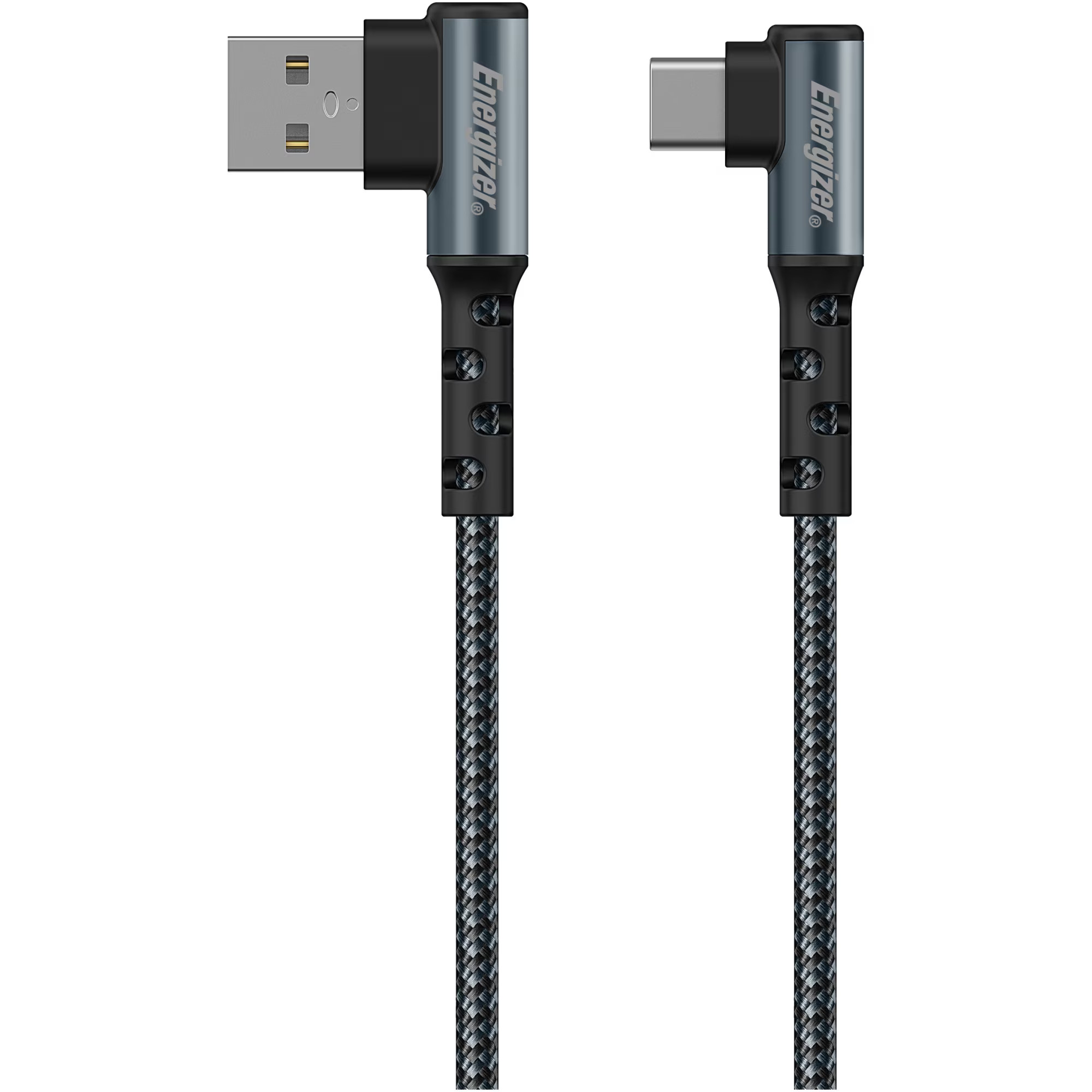 Cablu de date Energizer C710CKBK, USB Type C, 90 de grade, Negru