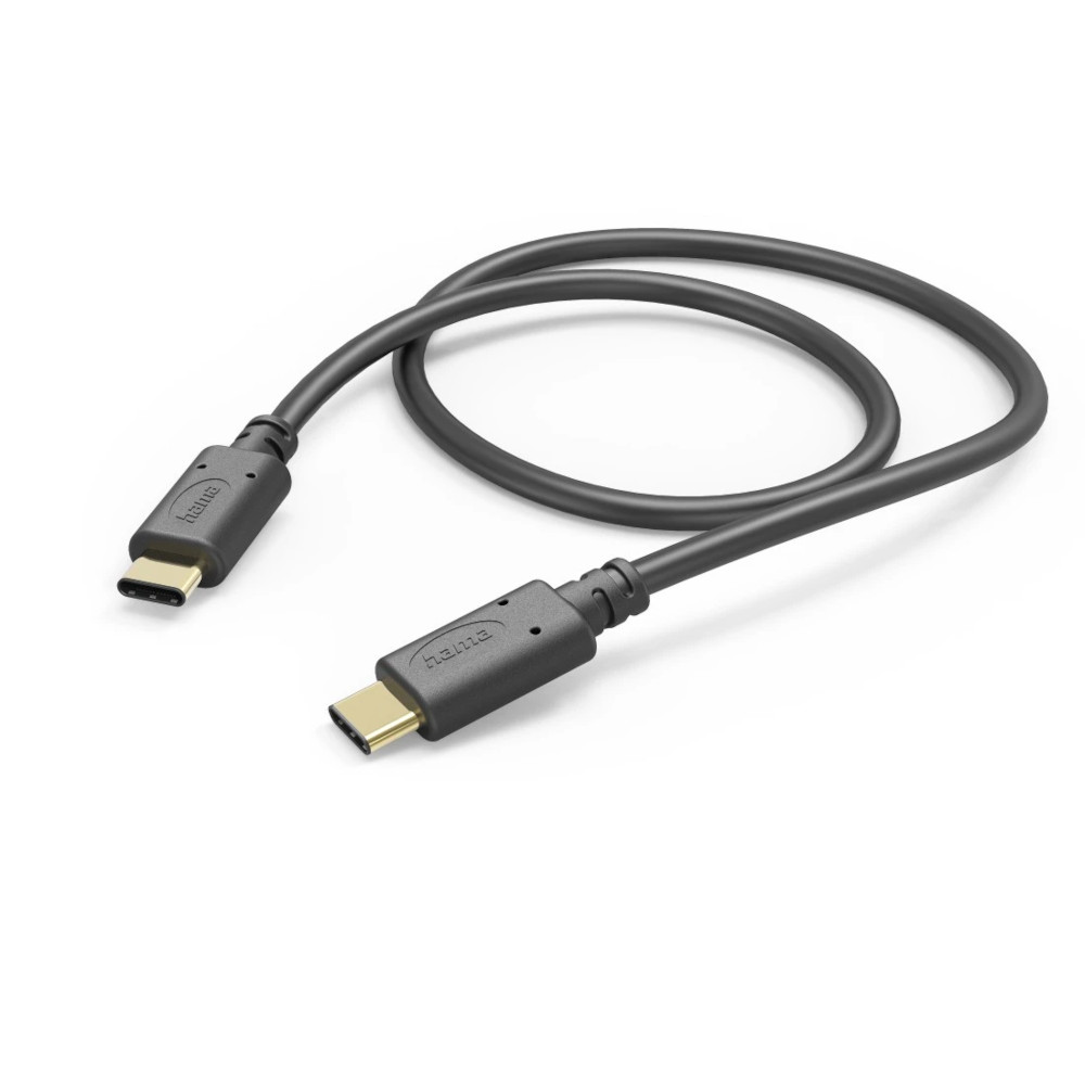 Cablu incarcare Hama 201589, USB-C - USB-C, Negru, 1m